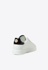 Dolce & Gabbana Portofino Low-Top Sneakers with Branded Pearl White CK1602 AH506 89662
