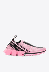 Dolce & Gabbana Sorrento Melt Low-Top Sneakers with Crystals Pink CK1644 AZ284 8B400