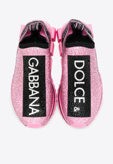 Dolce & Gabbana Sorrento Melt Low-Top Sneakers with Crystals Pink CK1644 AZ284 8B400