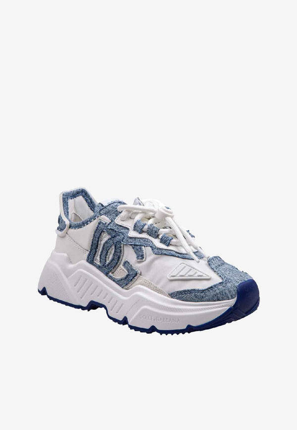 Daymaster Nylon and Denim Sneakers
