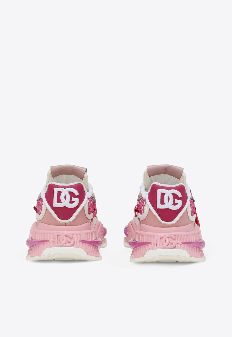 Dolce & Gabbana Airmaster Mesh and Leather Low-Top Sneakers Pink CK1984 AR139 8B913