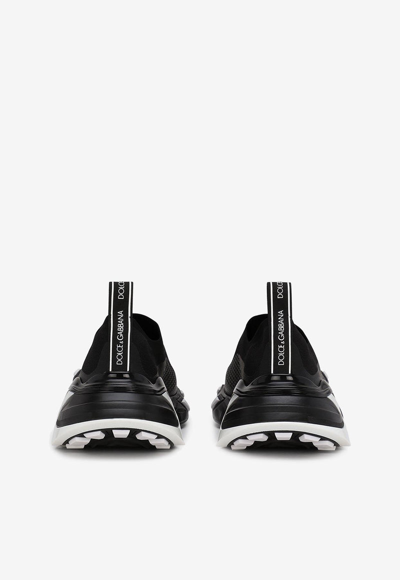 Dolce & Gabbana Sorrento Stretch Mesh Slip-On Sneakers Black CK2172 AH414 8S597