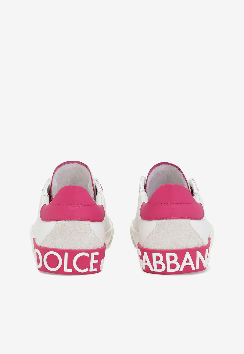 Dolce & Gabbana Portofino Calf Leather Sneakers White CK2203 AM779 8K084