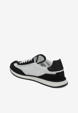 Dolce & Gabbana DG Cushion Suede and Mesh Low-Top Sneakers Monochrome CK2288A5355/S_DOLCE-8I050
