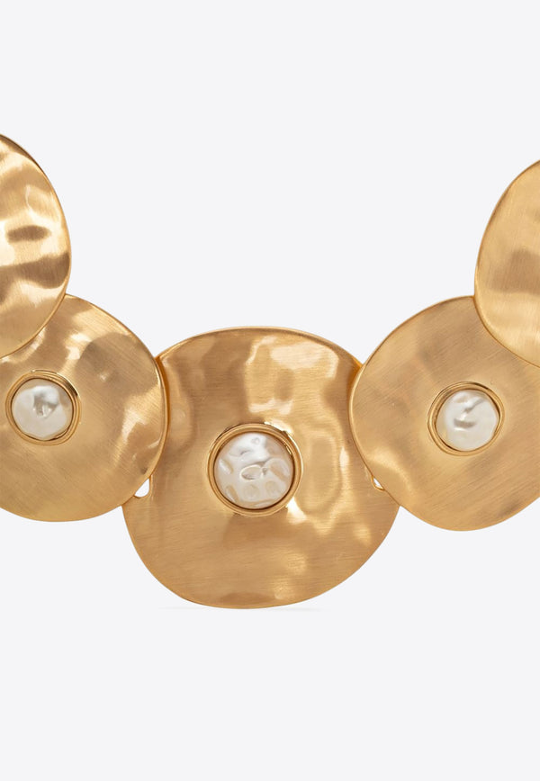 Cult Gaia Noely Brass Discs Choker Gold CK3504NV1259_MULTI COLO