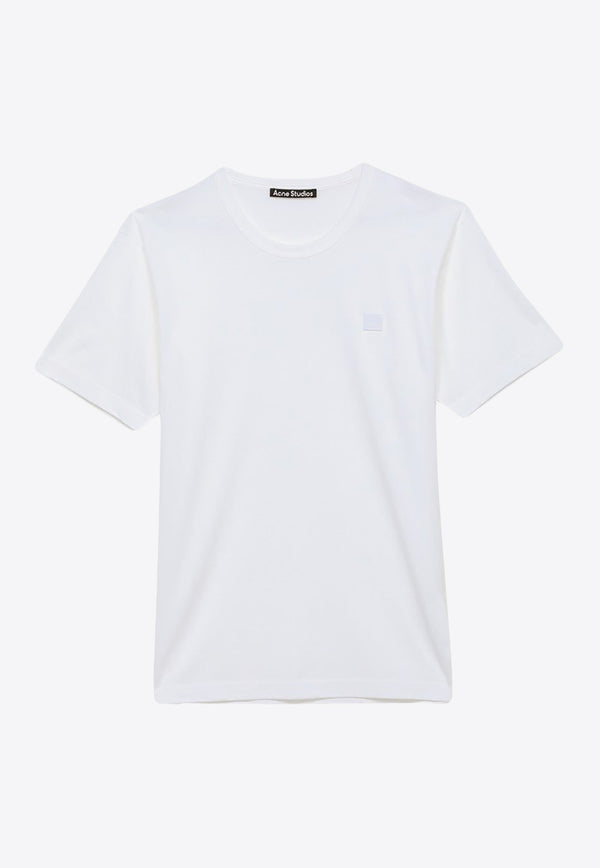 Acne Studios Face Logo Patch Basic T-shirt White CL0205CO/O_ACNE-183