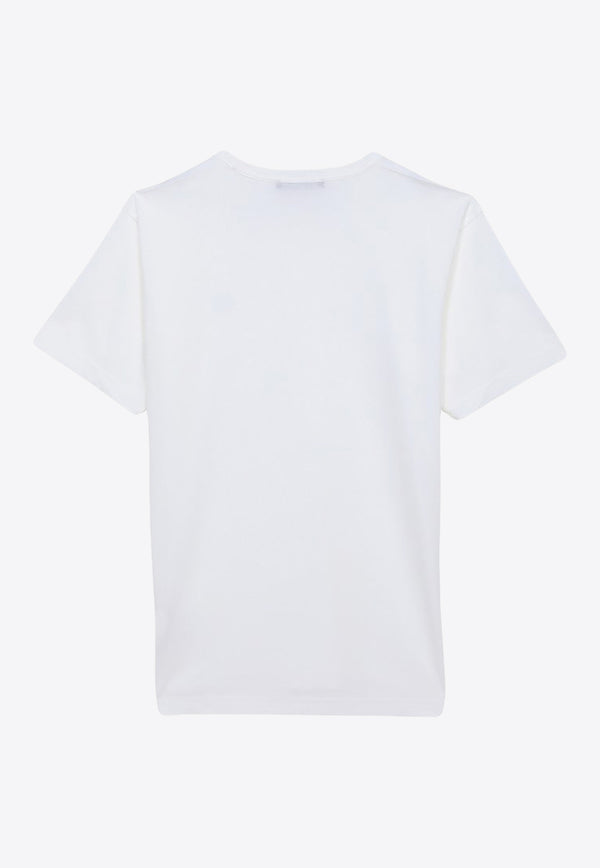 Acne Studios Face Logo Patch Basic T-shirt White CL0205CO/O_ACNE-183