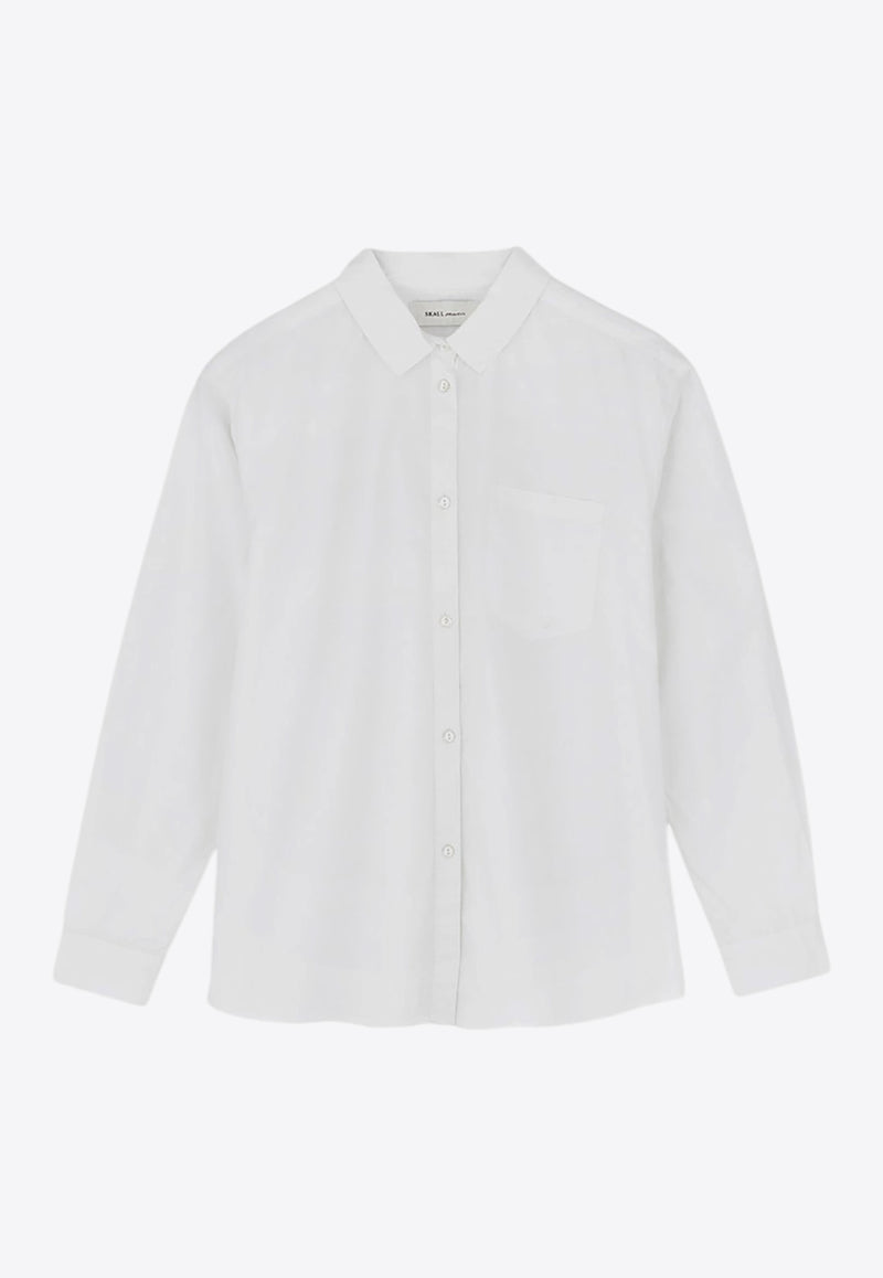 Skall Studio May Long-Sleeved Poplin Shirt White CL23001WHITE