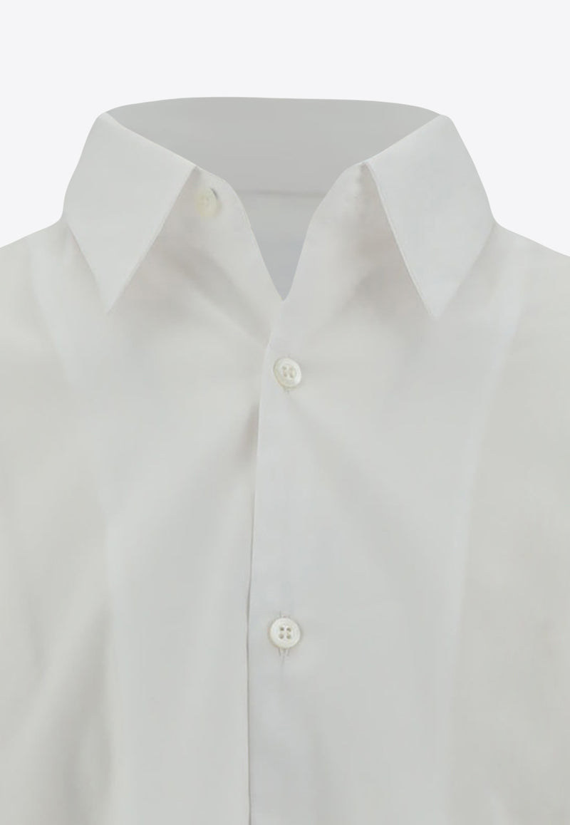 Dries Van Noten Clasen Logo Embroidered Shirt White CLASEN020708_8329_001