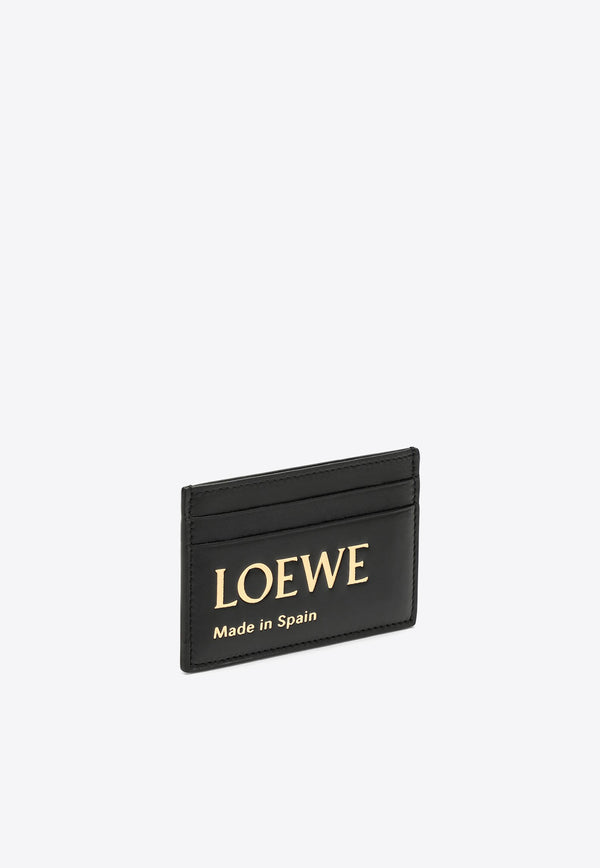Loewe Stamped Logo Cardholder in Calf Leather Black CLE0322X01LE/N_LOEW-1100