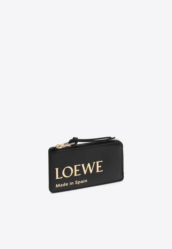 Loewe Logo Embossed Zipped Cardholder CLE0Z40X01LE/O_LOEW-1100 Black