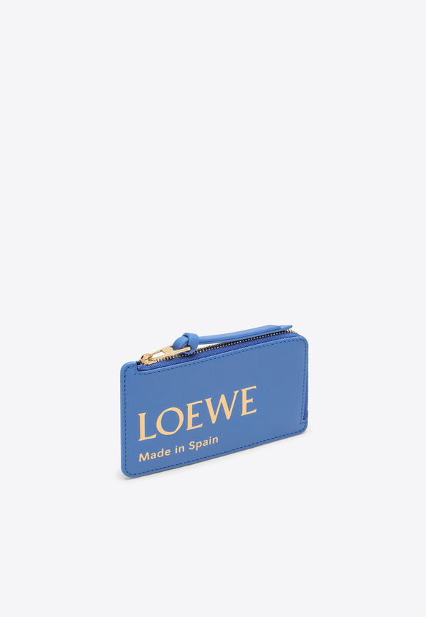 Loewe Logo Embossed Zipped Cardholder CLE0Z40X01LE/O_LOEW-5695 Blue