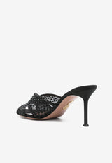 Aquazzura Lover 75 Crystal-Embellished Mules CLRMIDM0-STT000 BLACK