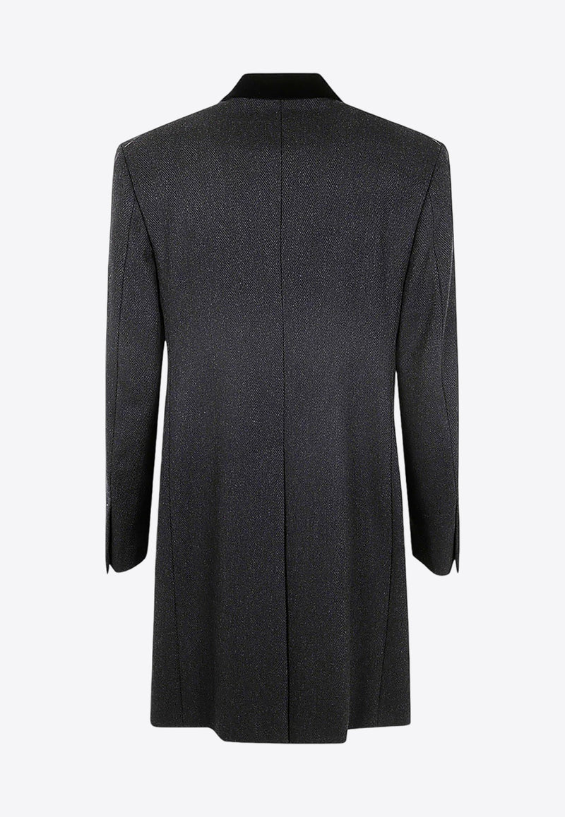 Tom Ford Double-Breasted Long Coat CLUPV1-WHP15 IG690 Gray