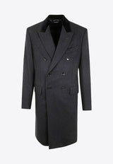 Tom Ford Double-Breasted Long Coat CLUPV1-WHP15 IG690 Gray