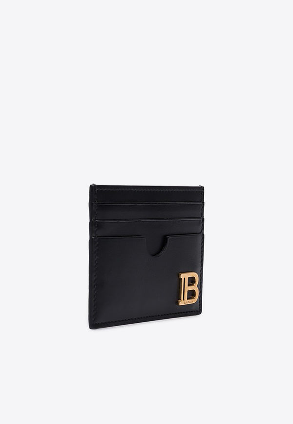 Balmain B-Buzz Calf Leather Cardholder CN1MA195LAVEBLACK