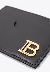 Balmain B-Buzz Calf Leather Cardholder CN1MA195LAVEBLACK