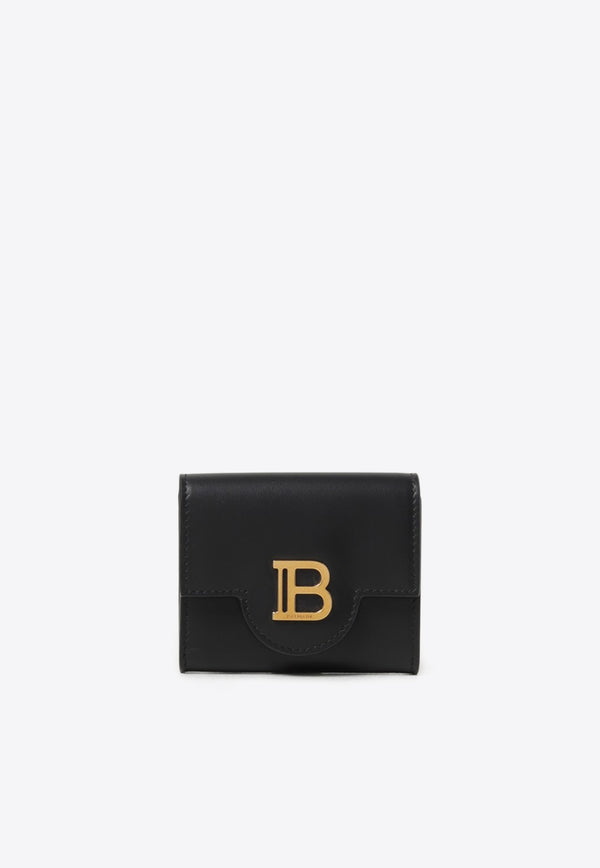 Balmain B-Buzz Calf Leather Wallet CN1NN216LAVEBLACK