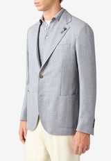 Lardini Wool and Cashmere Single-Breasted Blazer Gray CN528AE_GREY