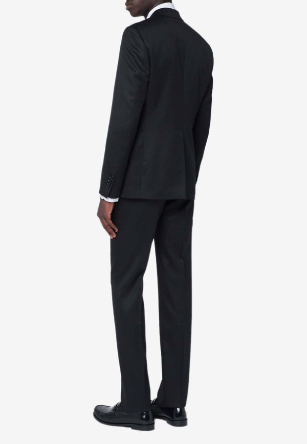 Lardini Wool Single-Breasted Suit Black CN5915EAAIF65412/R_LARDI-999