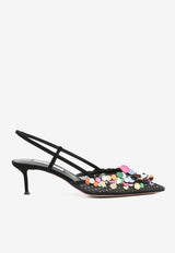 Can Can 50 Paillettes-Embellished Mesh Pumps