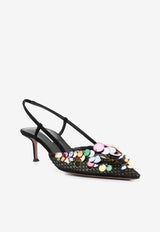Can Can 50 Paillettes-Embellished Mesh Pumps