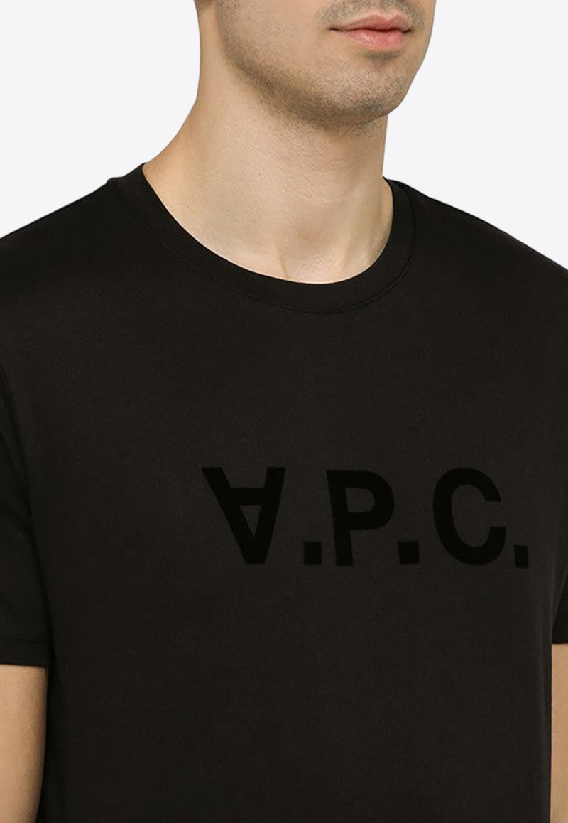 A.P.C. Logo Print Crewneck T-shirt Black COBQX-H26943CO/O_APC-LZZ
