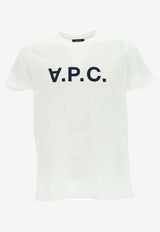 A.P.C. Logo Print Crewneck T-shirt White COBQX_H26586_IAK