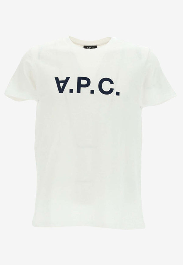 A.P.C. Logo Print Crewneck T-shirt White COBQX_H26586_IAK