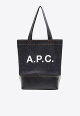 A.P.C. Axelle Leather and Denim Tote Bag CODDP-M61444DE/N_APC-IAK