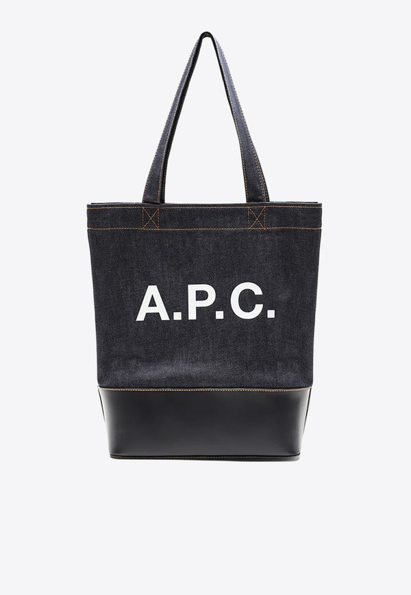 A.P.C. Axelle Leather and Denim Tote Bag CODDP-M61444DE/N_APC-IAK