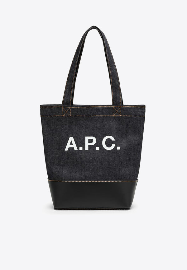 A.P.C. Small Axel Logo Denim Tote Bag Blue CODDP-M61568CO/O_APC-IAK