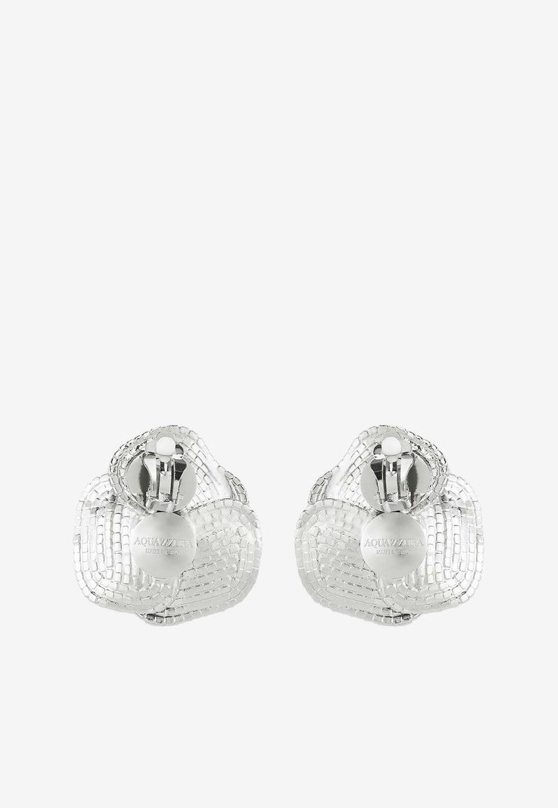 Aquazzura Crystal-Embellished Orchid Earrings CODEARE0-BSSPLY PALLADIUM