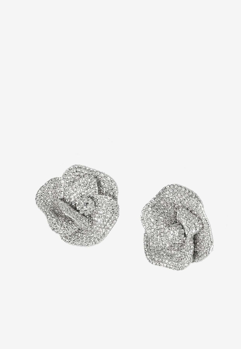 Aquazzura Crystal-Embellished Orchid Earrings CODEARE0-BSSPLY PALLADIUM