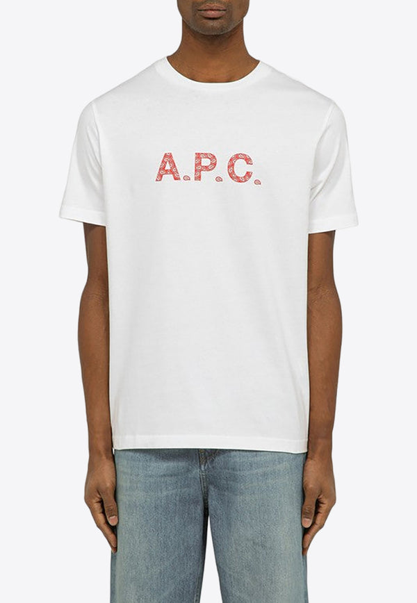 A.P.C. James Logo Print Crewneck T-shirt White COEIO-H26347CO/O_APC-TAB