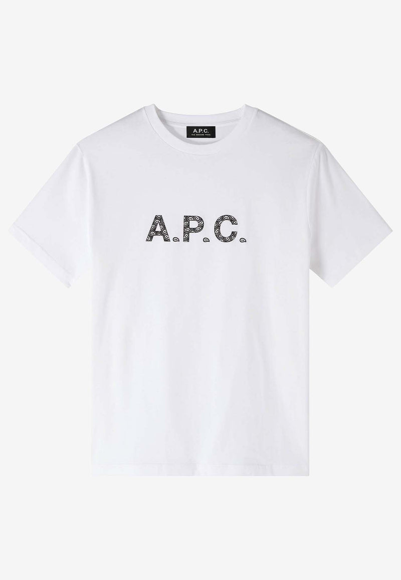 A.P.C. James Logo Print T-shirt White COEIO-H26347WHITE