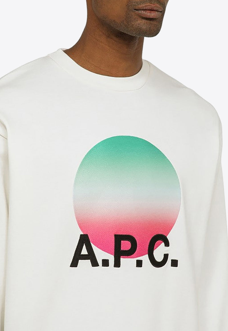 A.P.C. Sunset Logo Sweatshirt White COEIP-H27905CO/O_APC-AAB