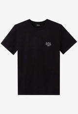 A.P.C. Raymond Logo Embroidered T-shirt Black COEZC-H26840BLACK