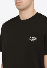 A.P.C. Raymond Logo Embroidered Crewneck T-shirt Black COEZC-H26840CO/O_APC-LZZ