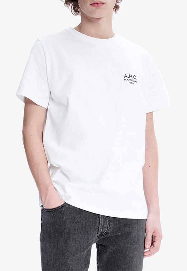 A.P.C. Raymond Logo Embroidered T-shirt White COEZC-H26840WHITE