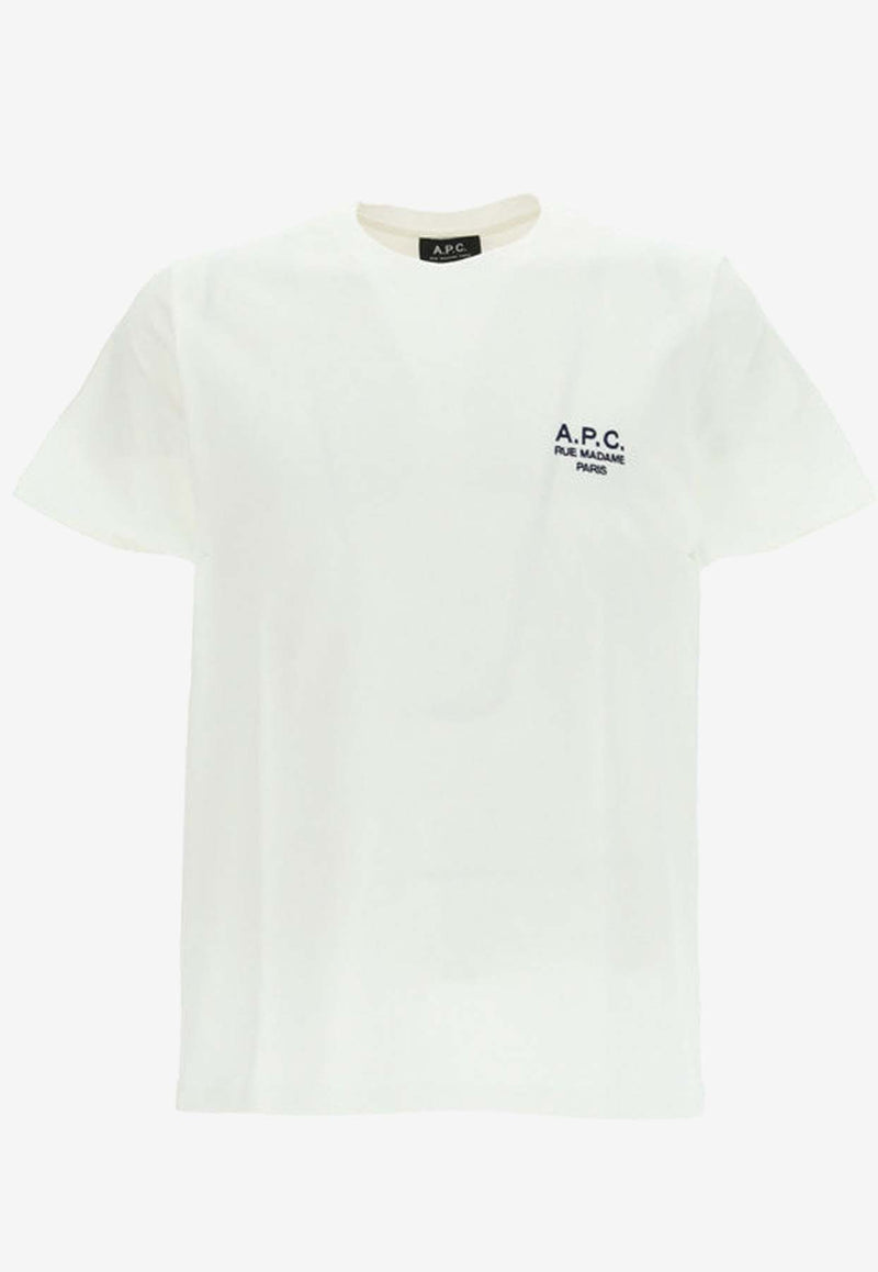 A.P.C. Logo Print Crewneck T-shirt White COEZC_H26840_AAB