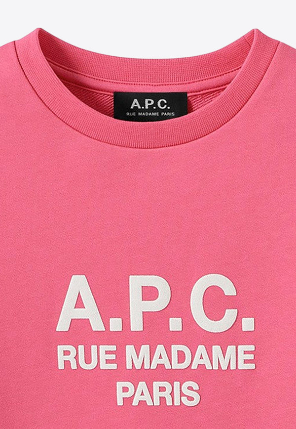 A.P.C. Kids Kids Elie Logo Crewneck Sweatshirt Pink COEZD-E27735CO/M_APC-FAC