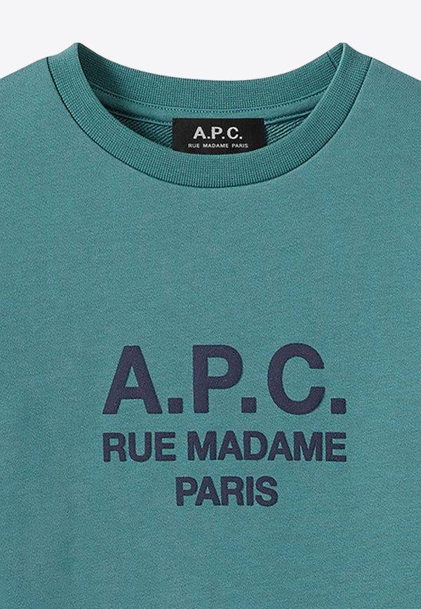 A.P.C. Kids Kids Elie Logo Crewneck Sweatshirt Green COEZD-E27735CO/M_APC-KAE