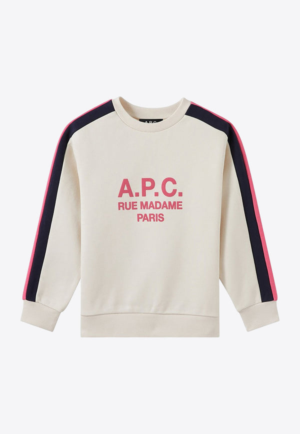 A.P.C. Kids Kids Jani Logo Sweatshirt Ivory COEZD-E27781CO/M_APC-FAC