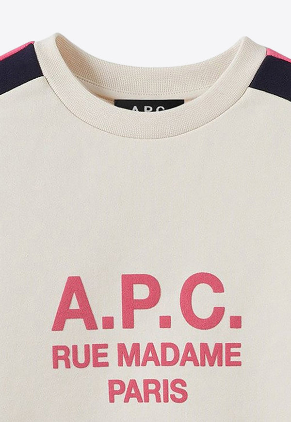 A.P.C. Kids Kids Jani Logo Sweatshirt Ivory COEZD-E27781CO/M_APC-FAC