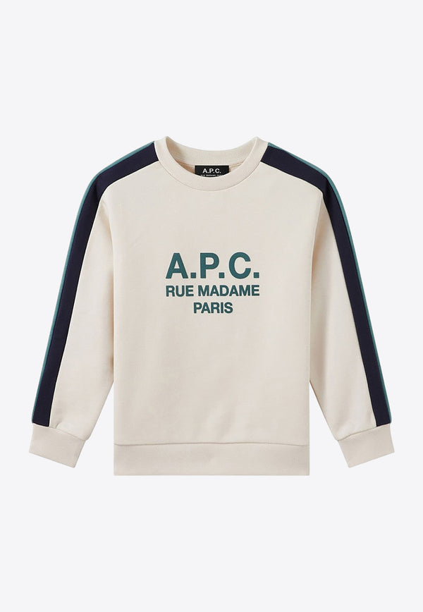 A.P.C. Kids Kids Jani Logo Sweatshirt Ivory COEZD-E27791CO/M_APC-KAE