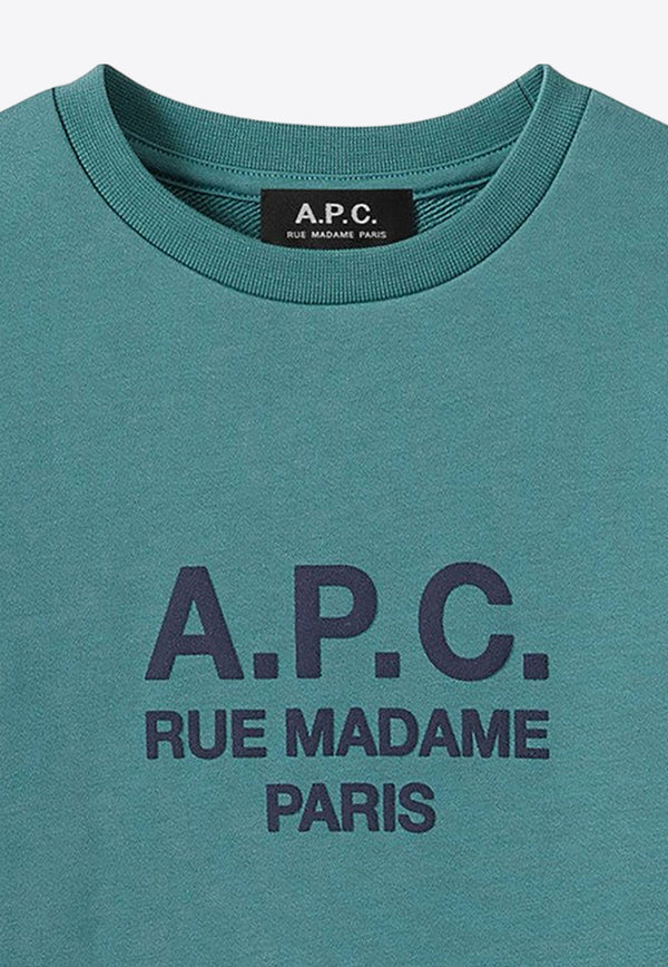 A.P.C. Kids Kids Elie Logo Crewneck Sweatshirt Green COEZD-E27792CO/M_APC-KAE