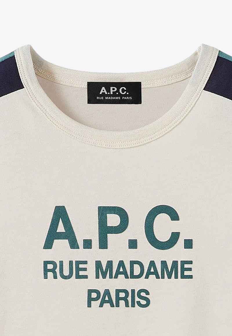 A.P.C. Kids Kids Tili Logo Crewneck T-shirt Ivory COEZE-E26185CO/M_APC-KAE