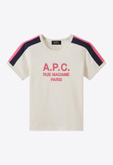 A.P.C. Kids Kids Tili Logo Crewneck T-shirt Ivory COEZE-E26207CO/M_APC-FAC