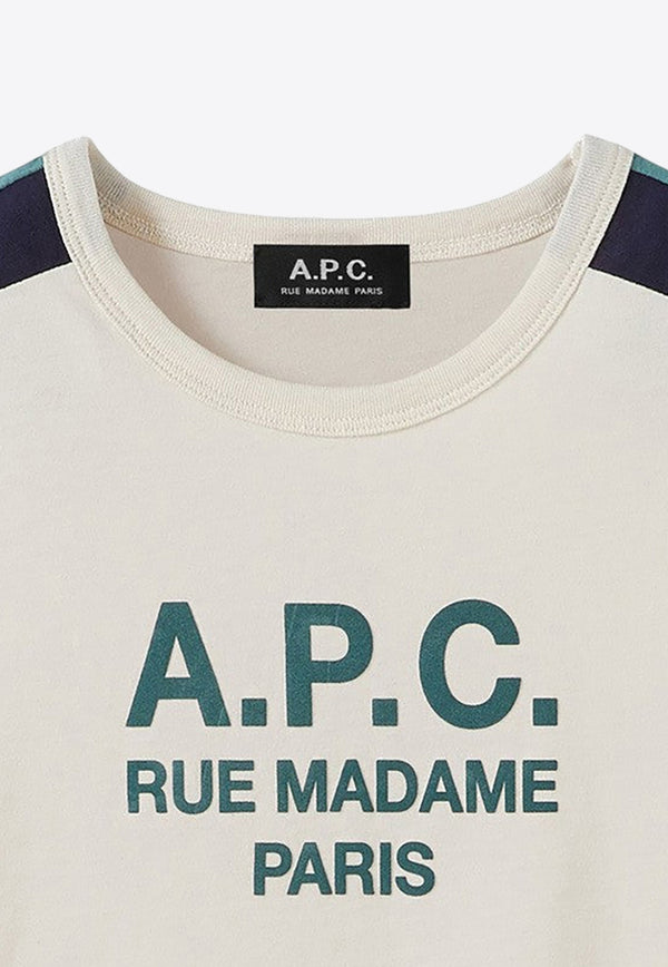 A.P.C. Kids Kids Tili Logo Crewneck T-shirt Ivory COEZE-E26207CO/M_APC-KAE